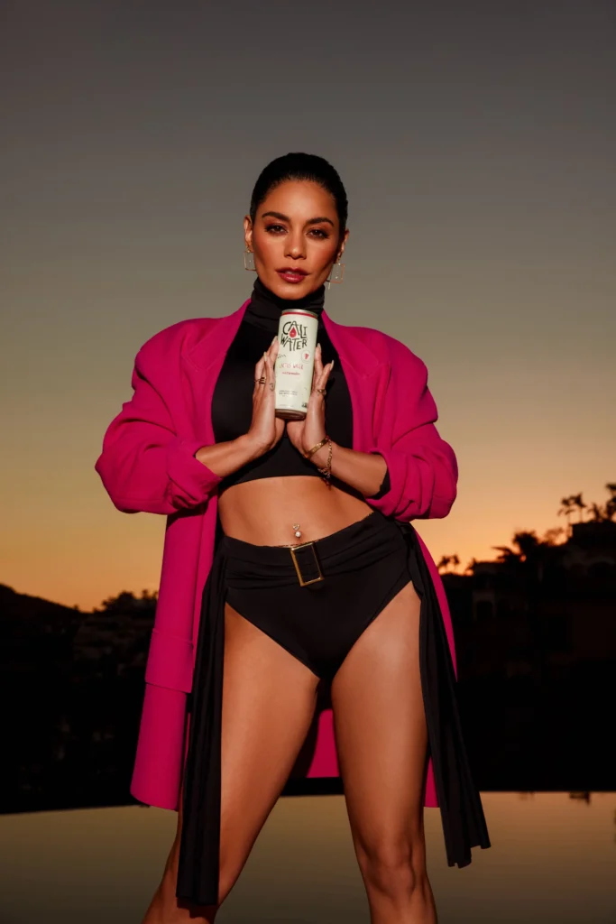 vanessa hudgens turtleneck bikini caliwater campaign