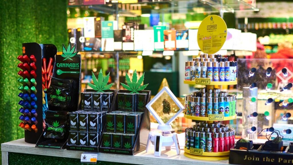 Products on shelves shelving 1