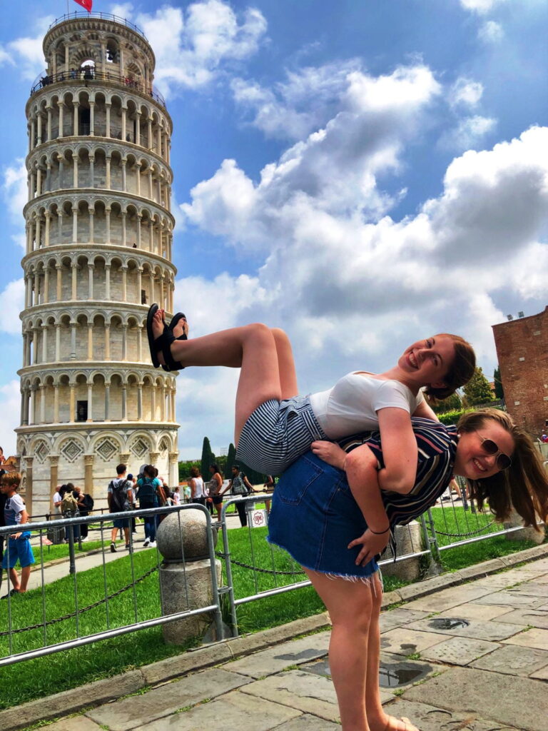 Students Leaning Tower of Pisa Briar Dobson Italy NURS