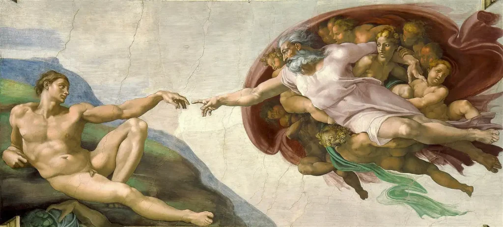 michelangelo creation adam detail