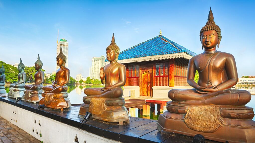 Buddha Statues Gangaramaya Temple Colombo